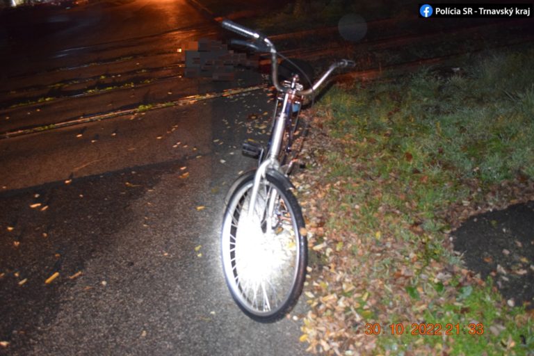 Pád z bicykla, nehoda