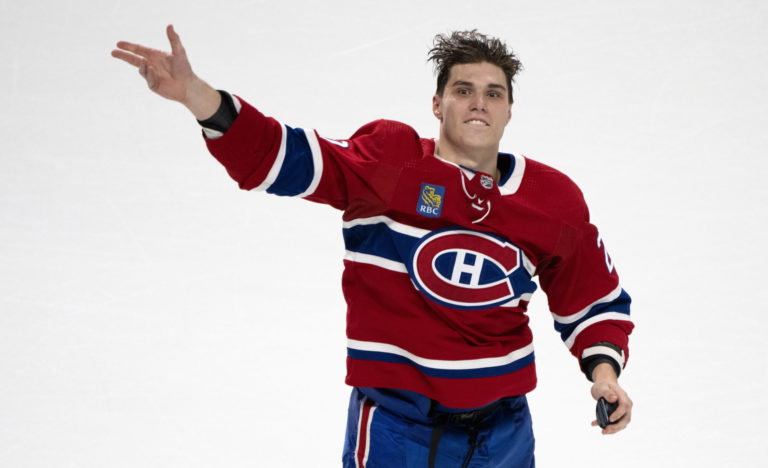 Juraj Slafkovský, prvý gól v NHL