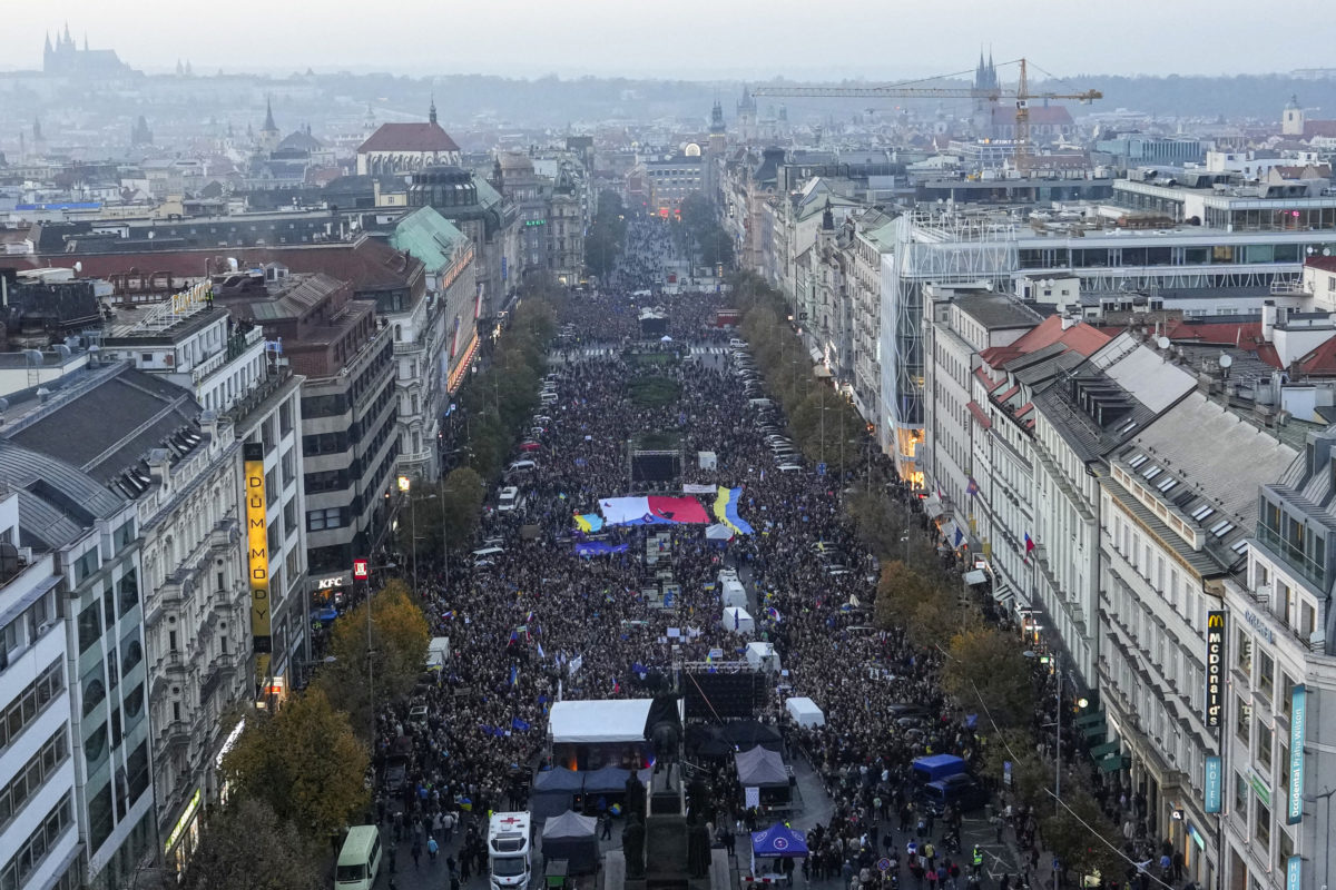 Česko, demonštrácia, Ukrajina