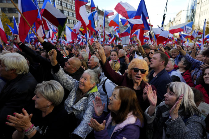 Česko, protivládny protest v Prahe