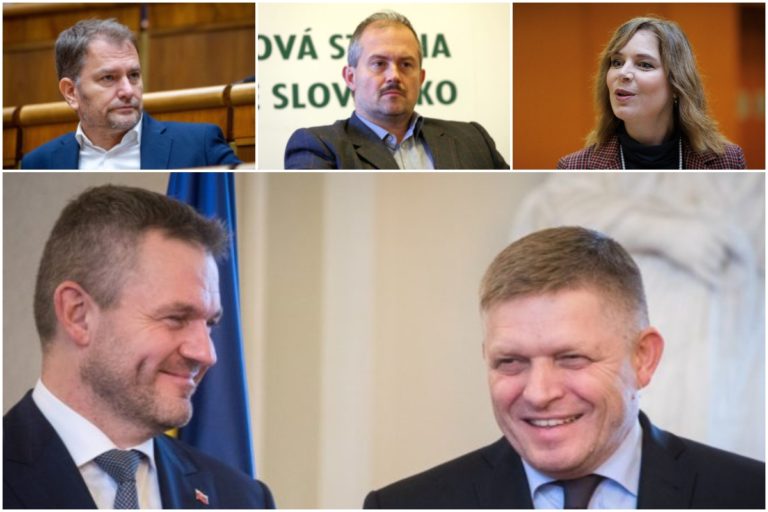 Igor Matovič, Marian Kotleba, Veronika Remišová, Robert Fico, Peter Pellegrini