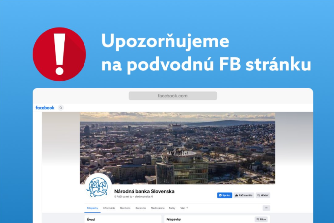 NBS, falošná stránka, profil, facebook