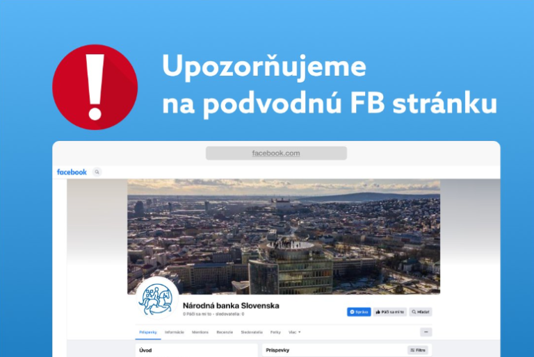 NBS, falošná stránka, profil, facebook