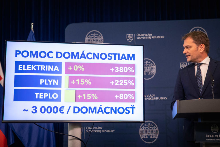 VLÁDA: Ceny energií pre domácnosti