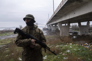 Vojna, Ukrajina, vojak, most