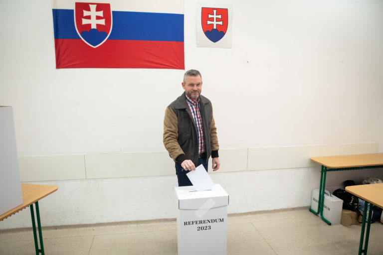 REFERENDUM 2023: Hlasovanie Petra Pellegriniho