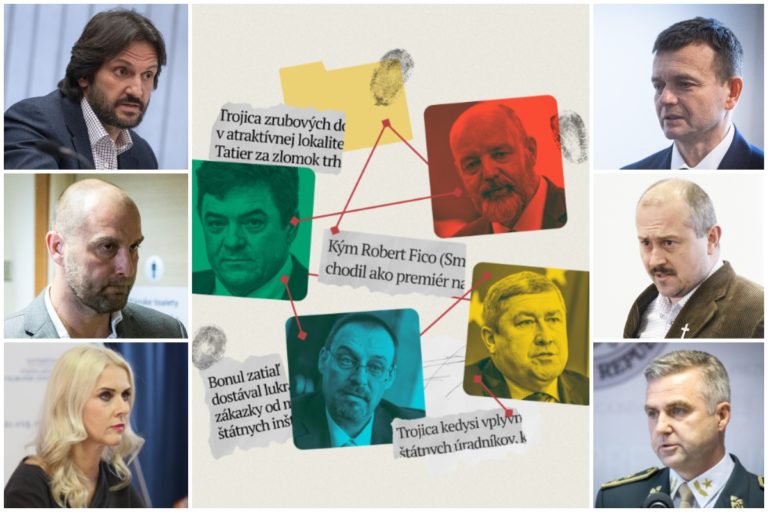 Kauzy.sk, Kočner, Kaliňák, Jankovská, Haščák, Gašpar, Rusko, Kováčik, Bödör, Kotleba,