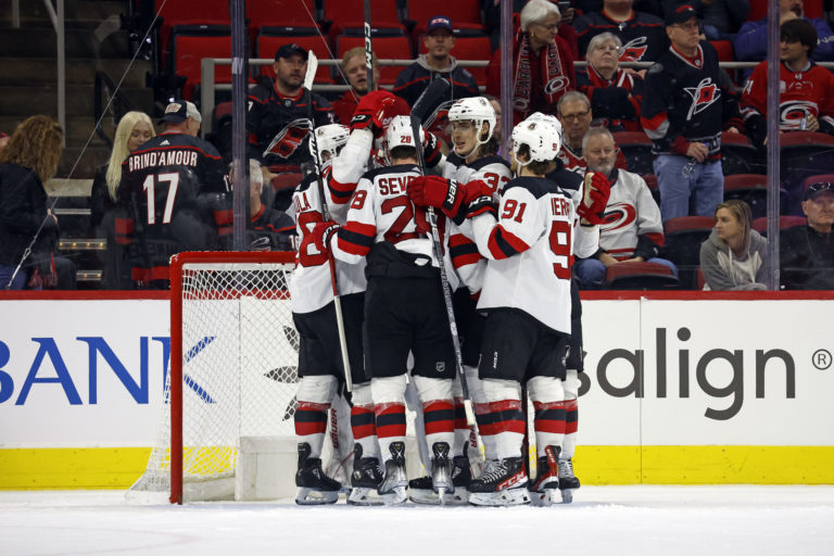 NHL: Devils Hurricanes Hockey