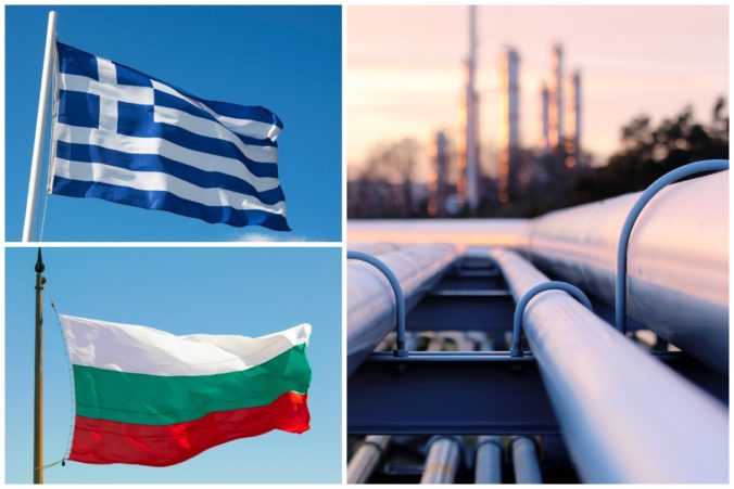 Plynovod, Grécko, Bulharsko, vlajky