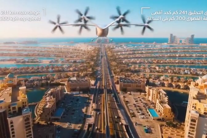 Dubaj, lietajúci taxi