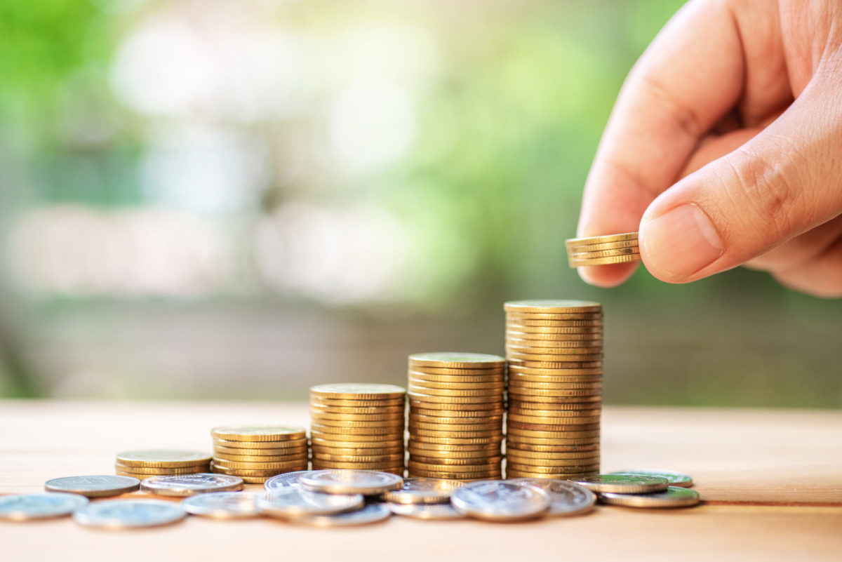 Save,Money,With,Stack,Coin,For,Growing,Your,Business,,