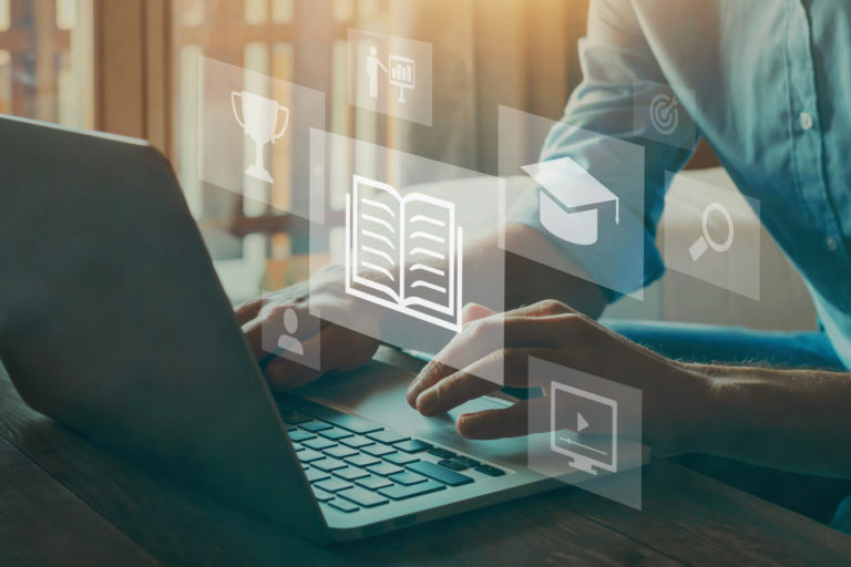E learning education concept, learning online
