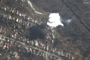 Bachmut, satelitná snímka, vojna na Ukrajine