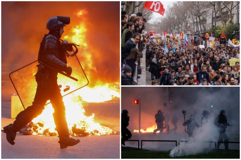 Protesty proti dôchodkovej reforme vo Francúzsku
