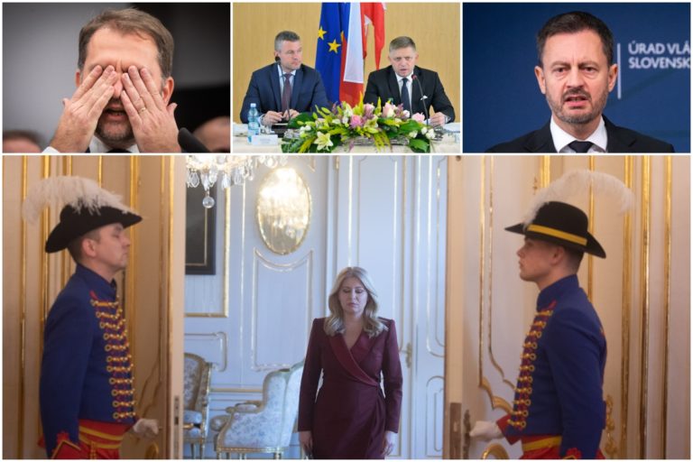 Koláž, prieskum, dôveryhodnosť politikov