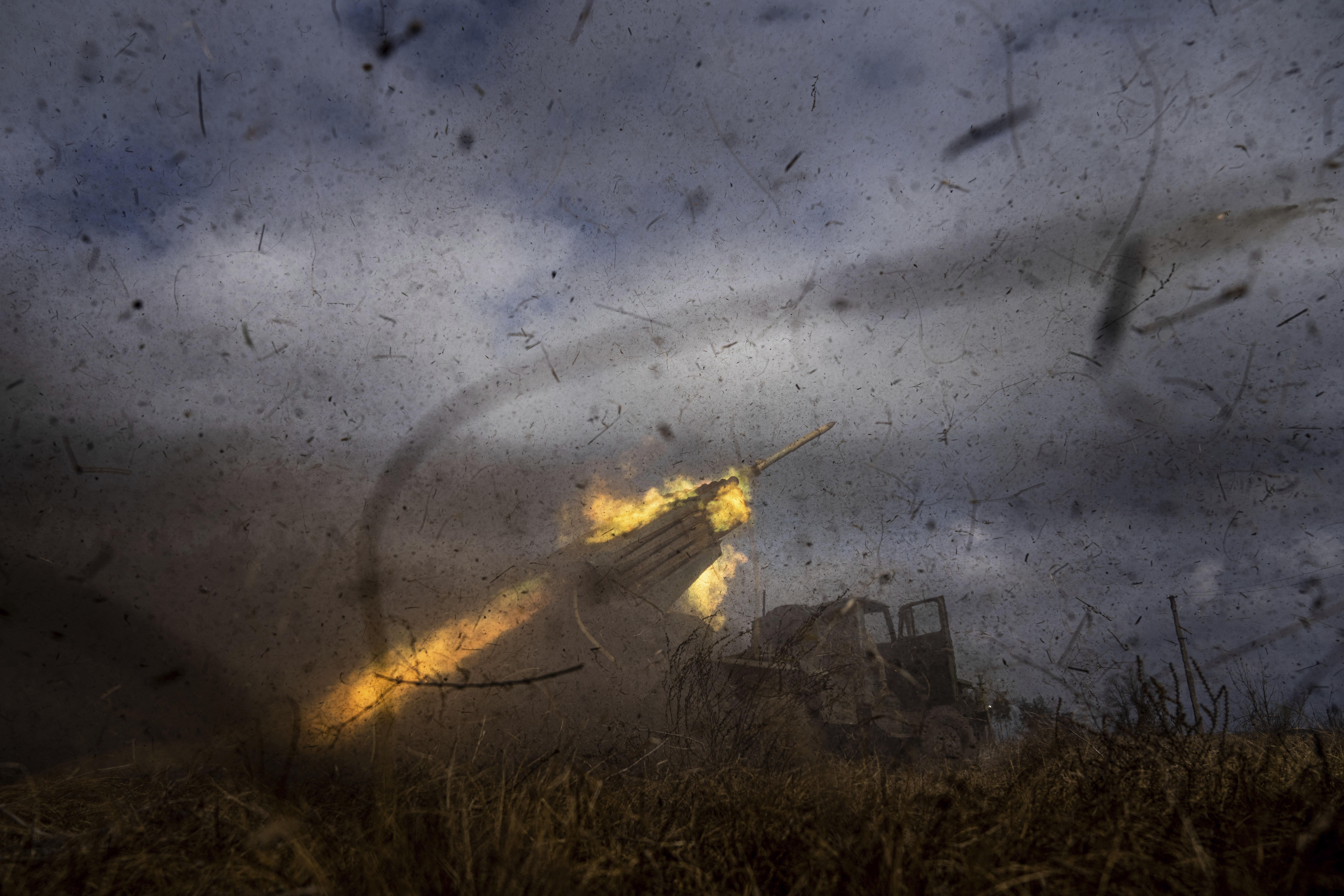 Ukrajinský raketomet MSLR BM 21 "Grad".
