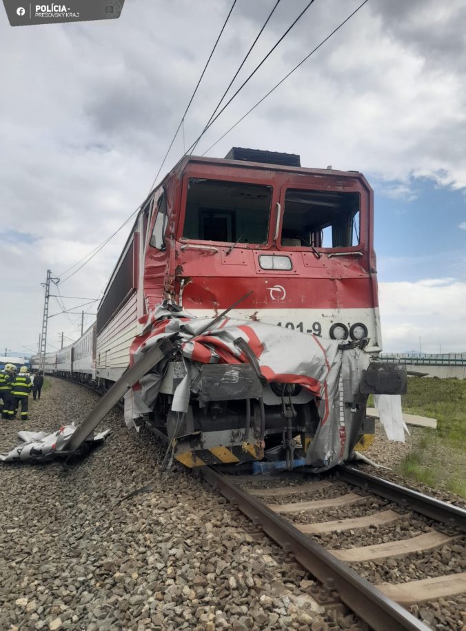 Zrážka vlaku s kamiónom v Prešove