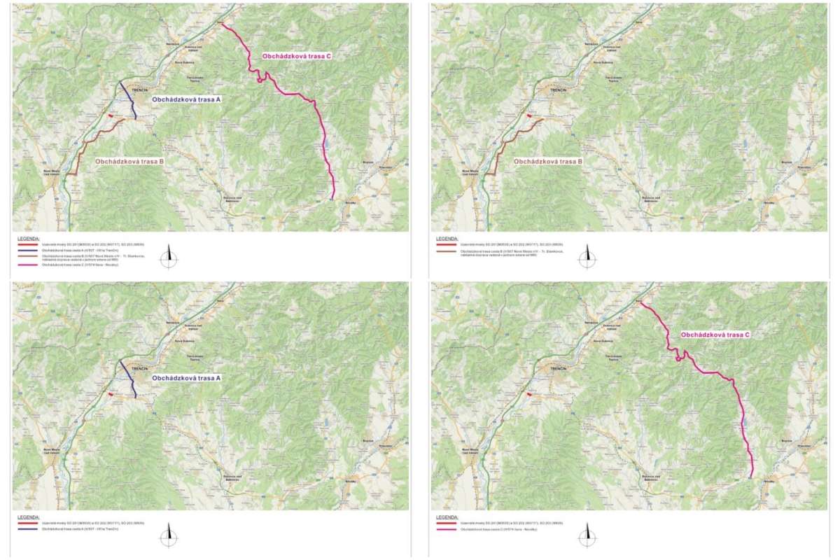 Le tronçon fermé de la route I/9 près de Veľké Bierovce a trois déviations régulières et une alternative (vidéo+photo)