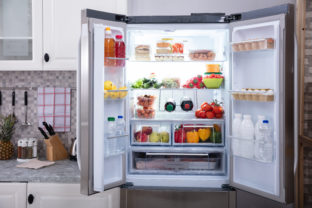 Close up Of An Open Refrigerator