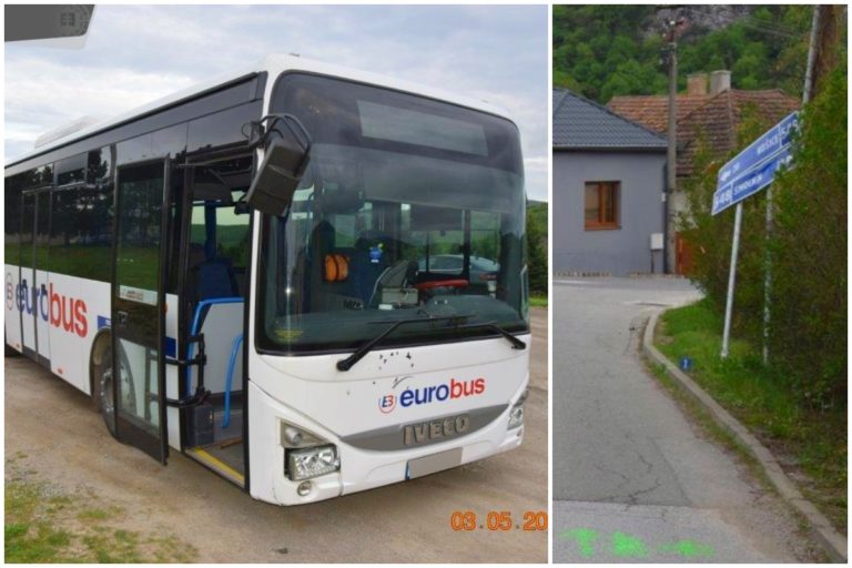 Nehoda autobusu, opitý šofér
