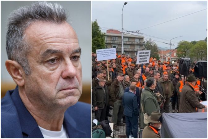 Jozef Pročko, protest, poľovníci