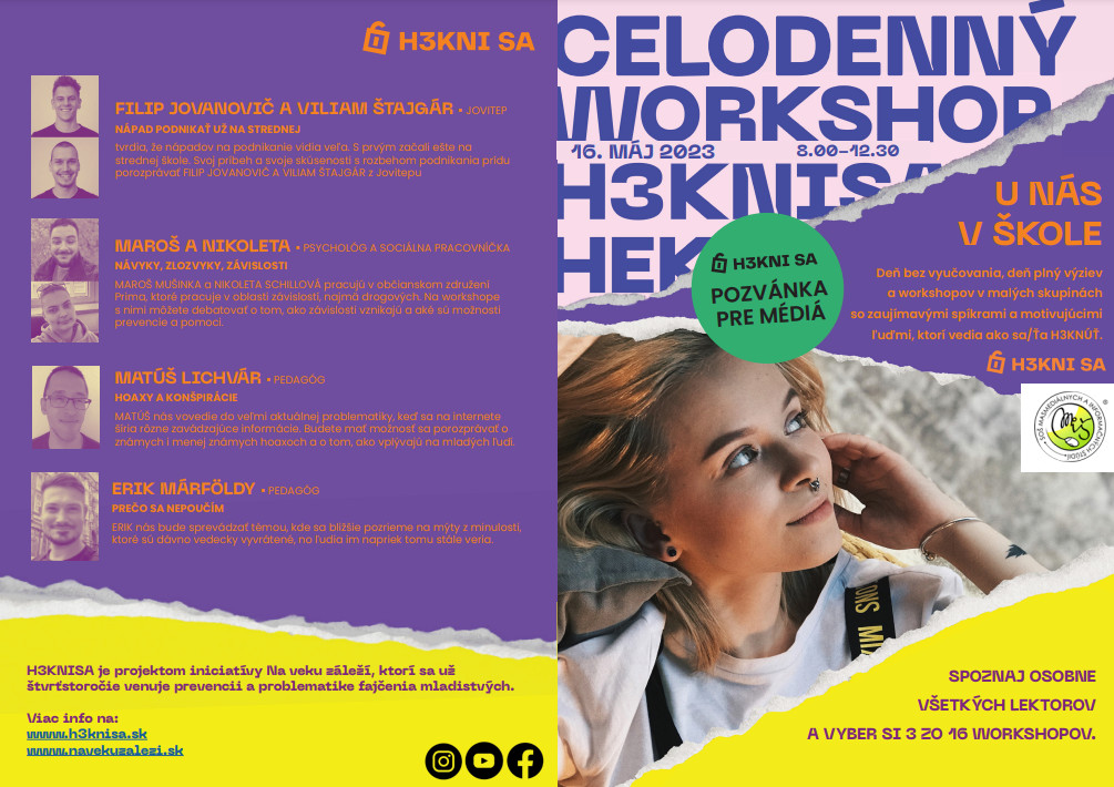 H3KNISA: Známi influenceri a mladí ľudia hovoria študentom aby nefajčili