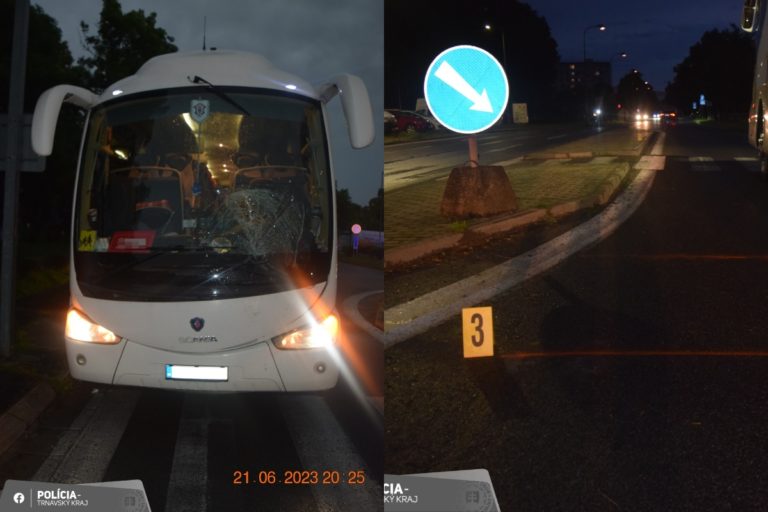 Autobus, zrážka chodca, polícia