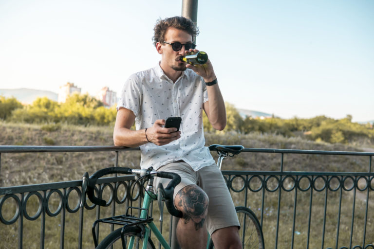 Bicykel, cyklista, alkohol