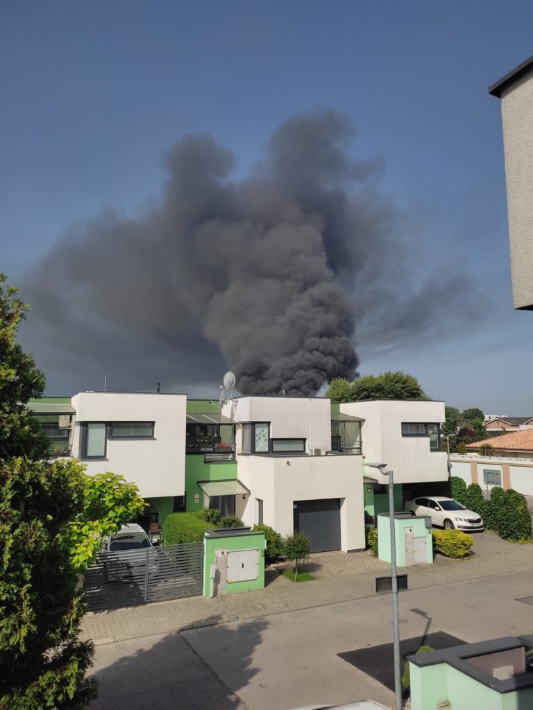 Požiar v Rovinke, hasiči