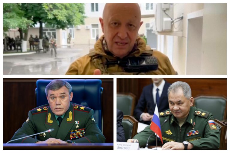 Jevgenij Prigožin, Sergej Šojgu, Valerij Gerasimov