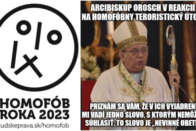 Ján Orosch, Homofób roka