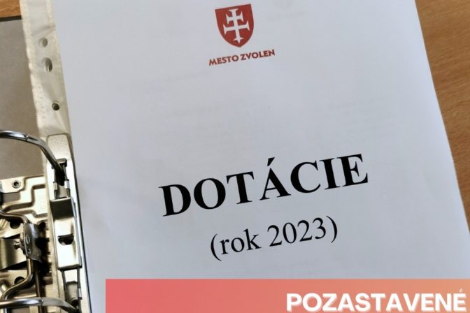 Pozastavené dotácie vo Zvolene