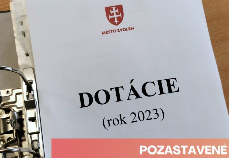 Pozastavené dotácie vo Zvolene