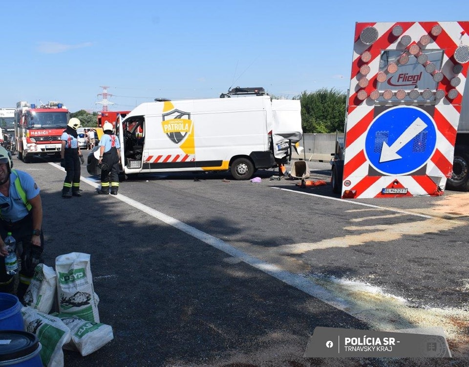 Polícia Trnava, nehoda, kamión