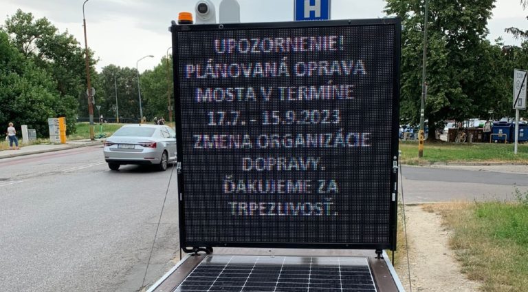 Oprava mostu v Petržalke