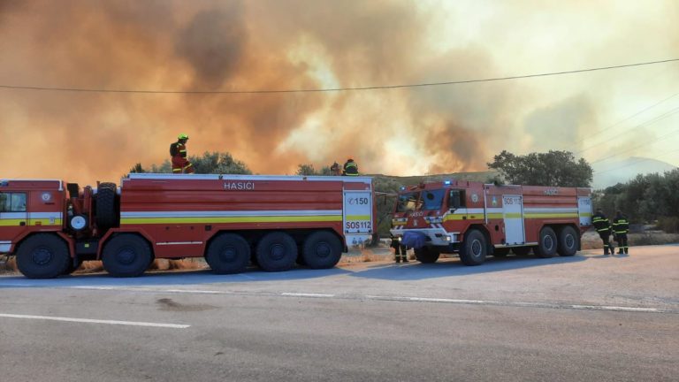 Požiare v Grécku, slovenskí hasiči