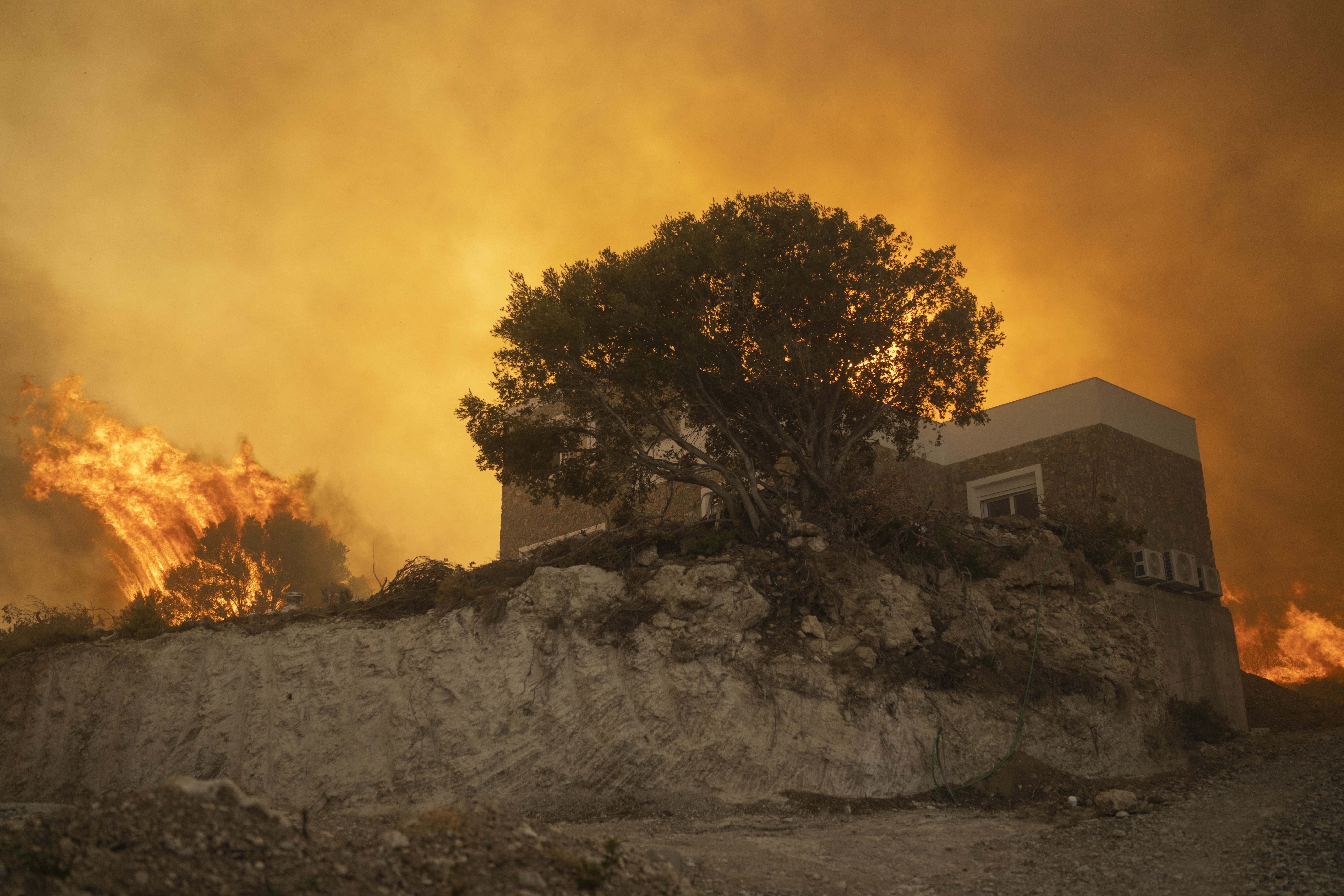 lesné požiare, Grécko, Rodos