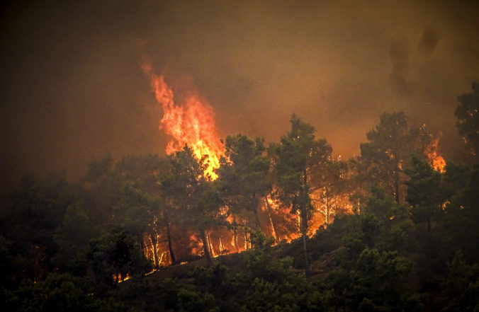 Rodos, Grécko, lesné požiare