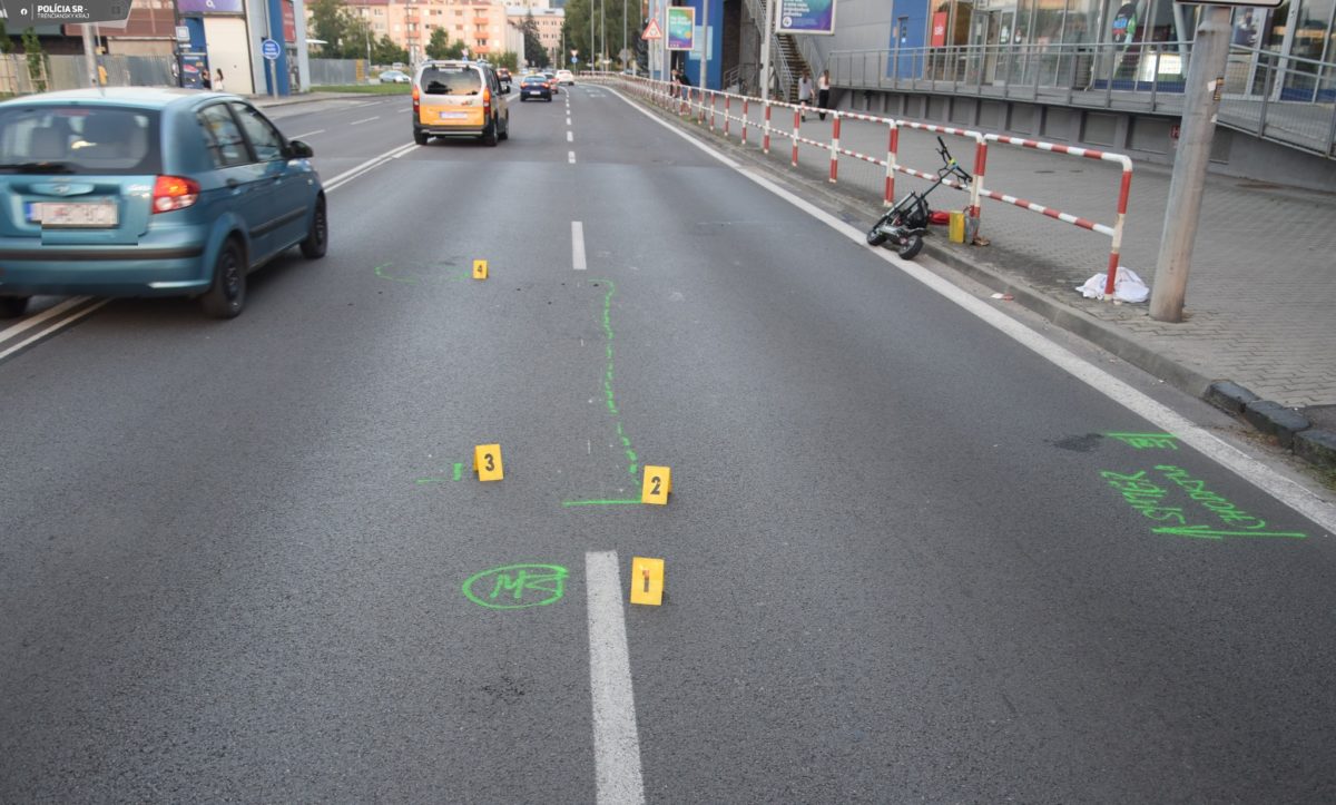 Tragická nehoda, elektrická kolobežka, chodkyňa