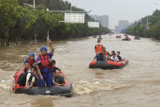 Čína, záplavy, prívalové dažde