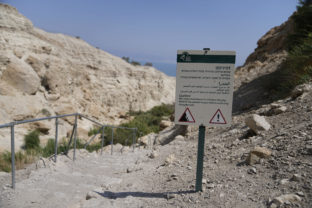 Skalná lavína v Izraeli