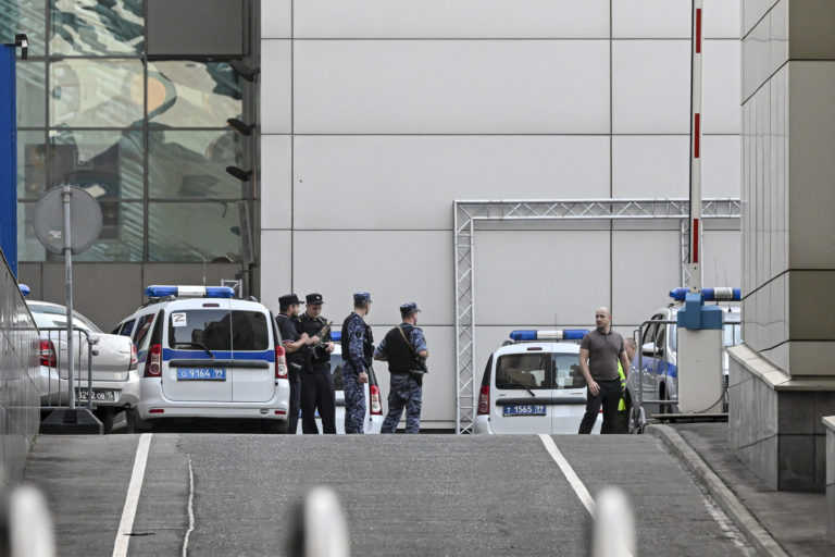 Polícia, dron, Moskva