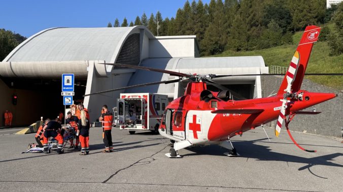 Záchranársky vrtuľník, nehoda, tunel Branisko