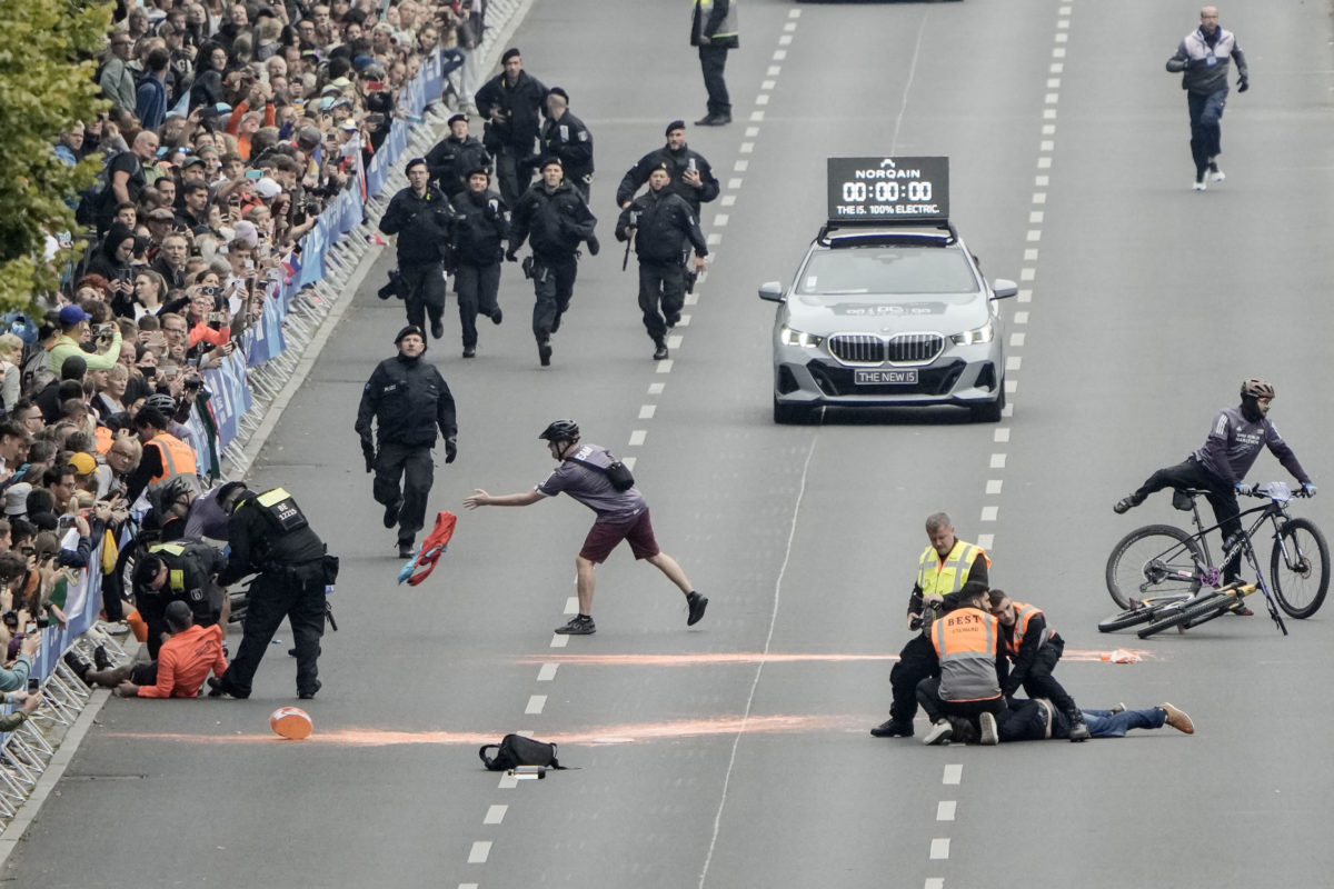 Germany Berlin Marathon Protest