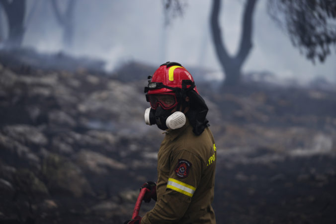 Lesné požiare v Grécku, hasiči