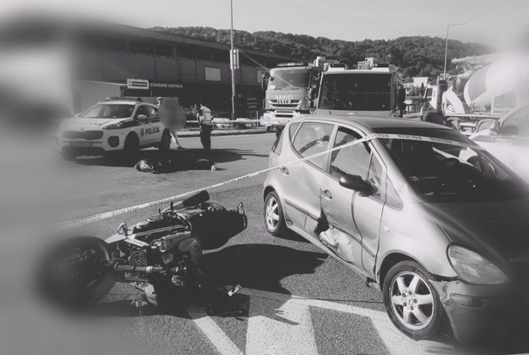 Tragická dopravná nehoda, motorkár, Nová Baňa