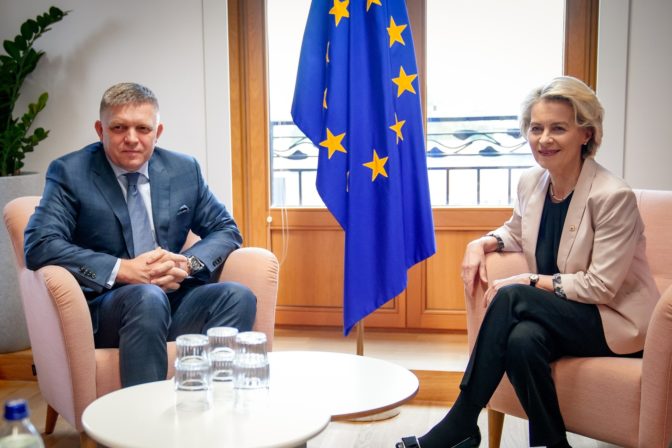 Robert Fico,Ursula von der Leyenová : Samit Európskej rady v Bruseli