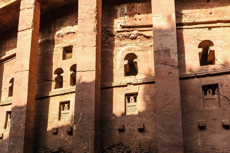 Úchvatné monolitické kostoly v Lalibele, Etiópia.