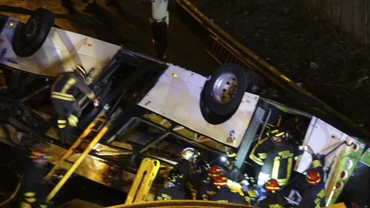 Havária autobusu v Benátkach