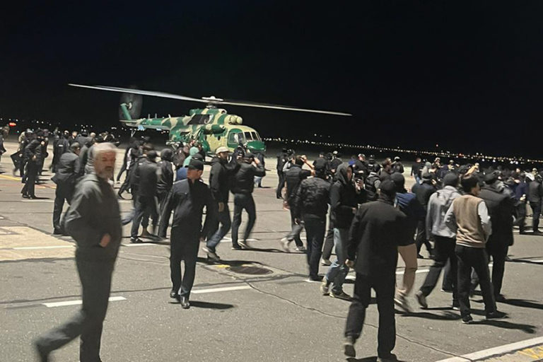 Letisko v Machačkale, protest